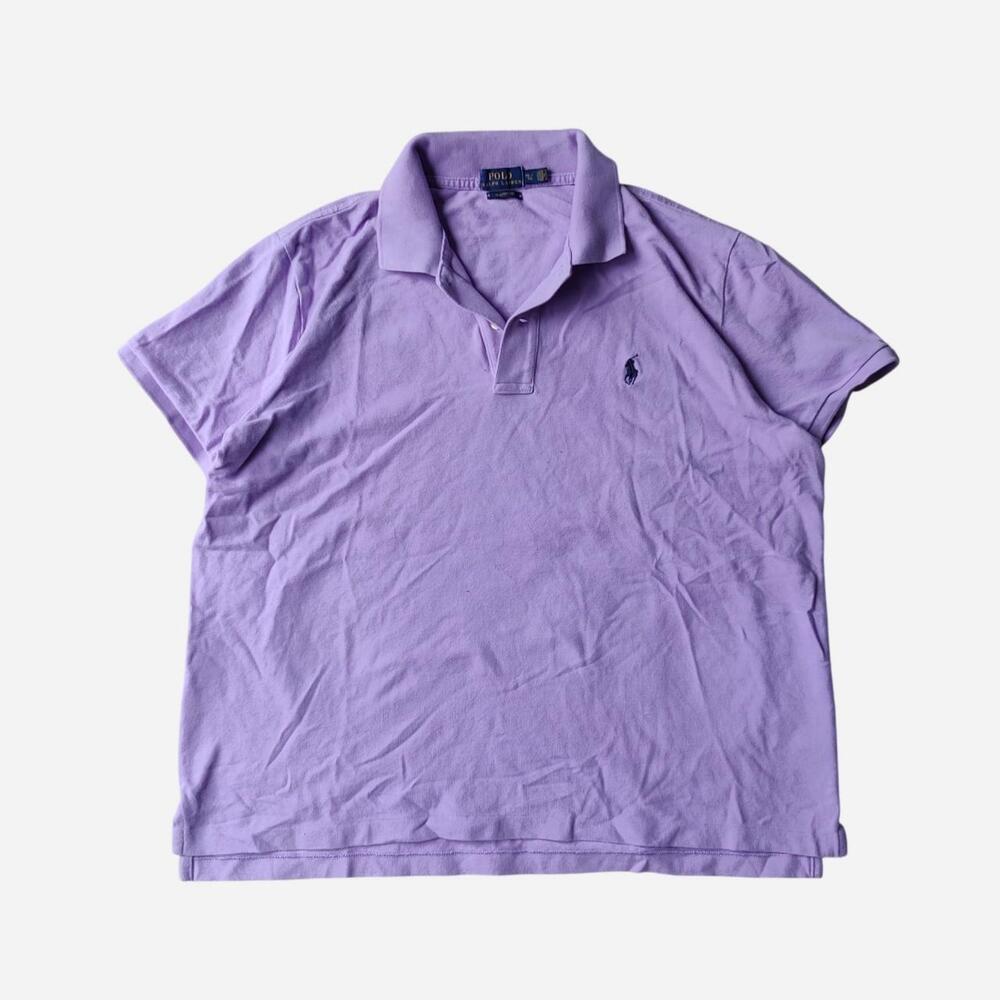 Polo Ralph Lauren Lavender Purple Polo Shirt with Navy embroidered Pony